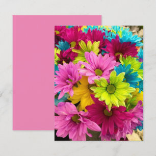 BRIGHT COLORFUL FLOWERS INVITATION