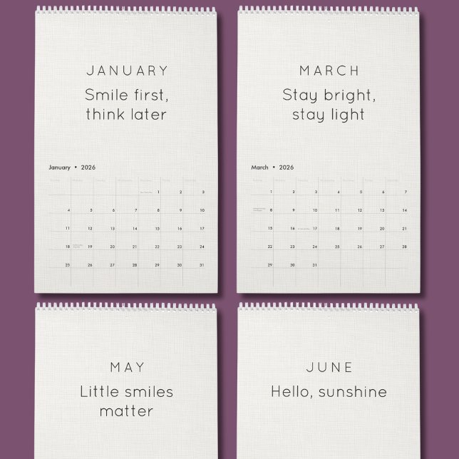 Bright & Colorful Inspiration Wall Calendar (Creator Uploaded)