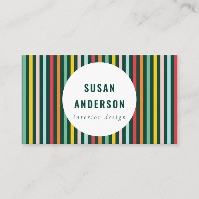 Bright colorful modern  business card (Front)