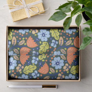 Bright Colorful Modern Pretty Flower Pattern Tissue Paper