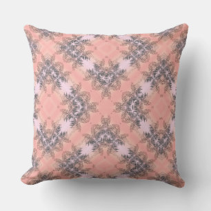 Bright colorful palm leaf ornament cushion