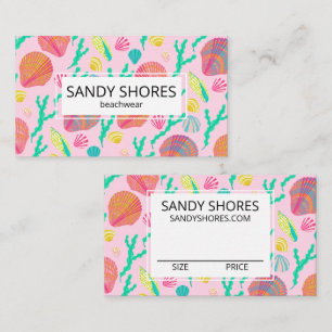 Bright Colorful Seashells Pattern CUSTOM HANG TAG