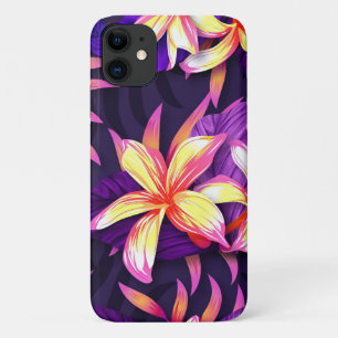 Bright Colorful Tropical Flowers iPhone 11 Case