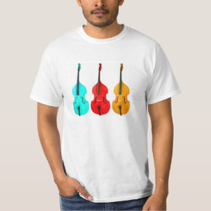 BRIGHT COLORFUL UPRIGHT BASS VIOLINS! T-Shirt