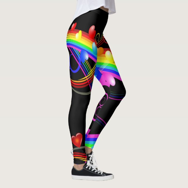 Bright Colorful Women's Leggings Running Pants (Right)
