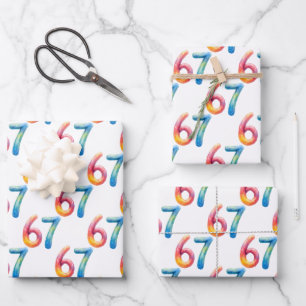 Bright Colors 67 No Meaning Whatsoever White Wrapping Paper Sheet