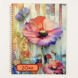Bright Colors Flowers 20XX  Spiral Planner 