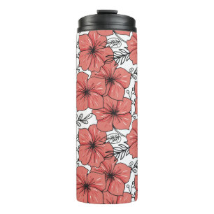 Bright Colour Floral Sketch, Seamless. Thermal Tumbler