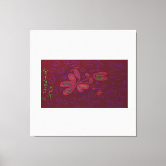 Bright Colour Floral Stretched Canvas Print