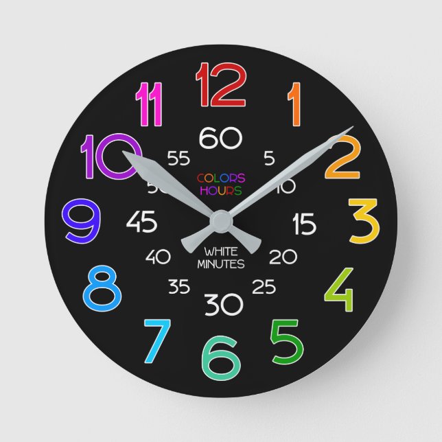 Bright Colour Learn to Tell Time Classroom Clock (Front)