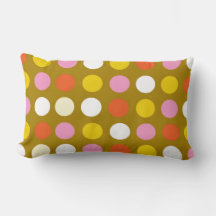Bright colour polka dots. Yellow, pink, white