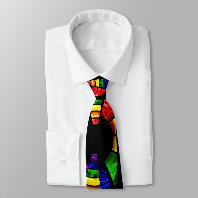 bright colour stain glass look tie (Tied)