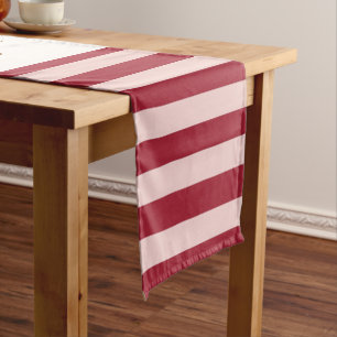 Bright Colour Stripes Modern Personalised Message Short Table Runner
