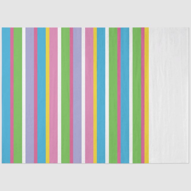 Bright Colour Stripes NAME Modern Summer Fun Hip Tissue Paper (Front)