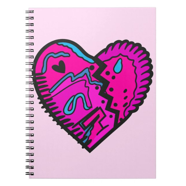 Bright Coloured 80's Themed   Notebook (Front)
