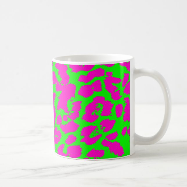 Bright Coloured Abstract Cheetah Spots Coffee Mug (Right)