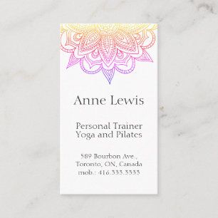 Bright Coloured Business Card, easy customisable Card