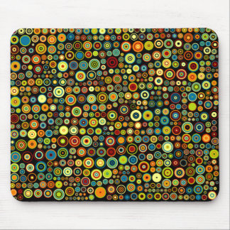 Bright Coloured Dots in Trendy Retro Style Mouse Mat