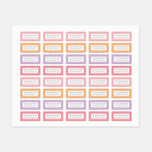 Bright Coloured Gingham Plaid Primary School