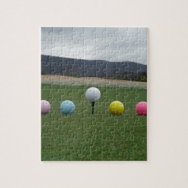 bright coloured Golf Balls on a mountain Jigsaw Puzzle (Vertical)