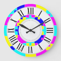 Bright Coloured Pink Blue, Yellow Jigsaw Puzzle Ar