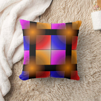 Bright Coloured Squares Cushion