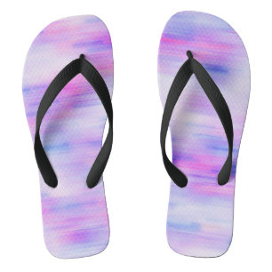 Bright coloured stain abstract pattern flip flops