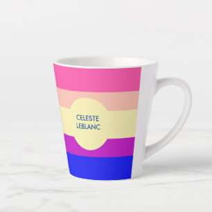 Bright Coloured Stripes-Summer- Latte Mug