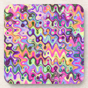 Bright Colourful Abstract Art Coasters