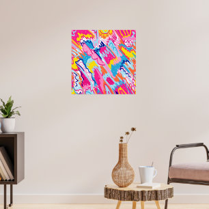 Bright Colourful Abstract Art Poster
