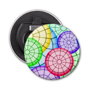 Bright Colourful Abstract Circles Pattern Bottle Opener