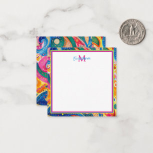 Bright Colourful Abstract Geometric Recipe Card