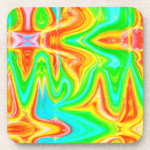 Bright Colourful Abstract Pattern Coaster