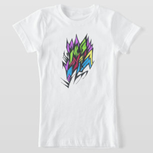 Bright Colourful Abstract Tribal Tattoo Art T-Shirt