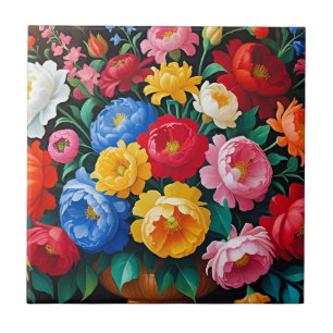 Bright, colourful and vivid tile