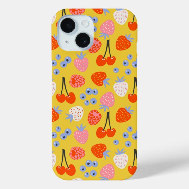 Bright Colourful Berry Fruit Pattern Case-Mate iPhone Case (Back)