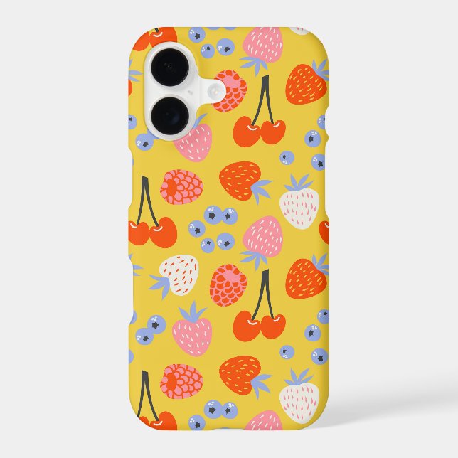 Bright Colourful Berry Fruit Pattern Samsung Galaxy S21 Case (Back)