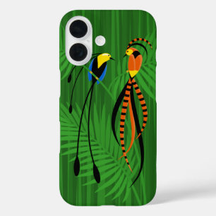 Bright Colourful Birds of Paradise iPhone 16 Case