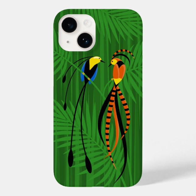 Bright Colourful Birds of Paradise Dark Case-Mate iPhone Case (Back)