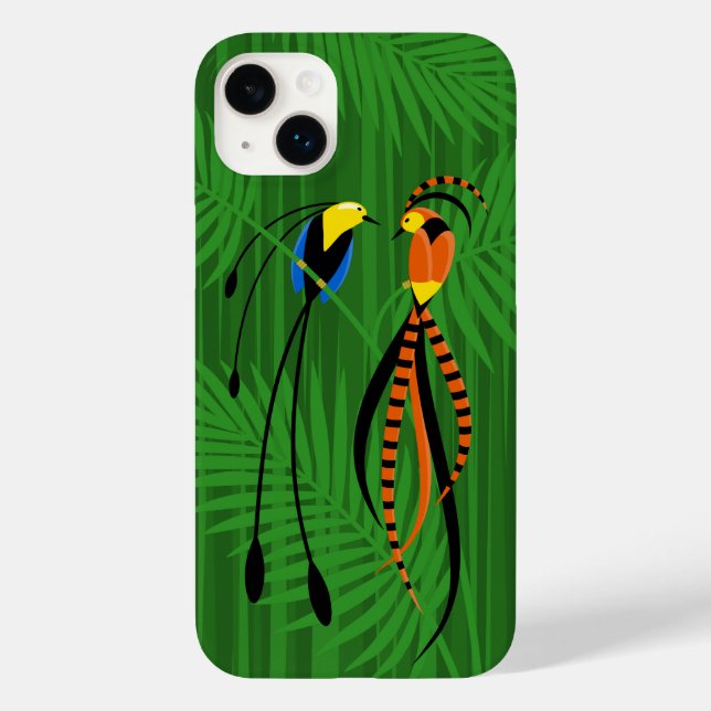 Bright Colourful Birds of Paradise Dark Case-Mate iPhone Case (Back)