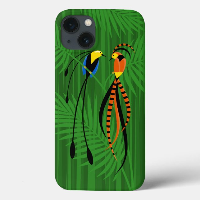 Bright Colourful Birds of Paradise Dark Case-Mate iPhone Case (Back)