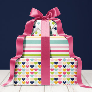 Bright Colourful Birthday Party Wrapping Paper Sheet