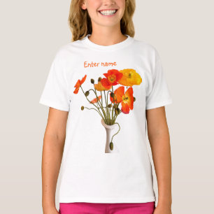 Bright colourful bouquet of poppies  T-Shirt