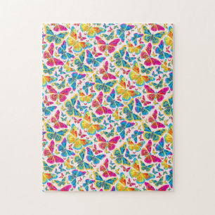 Bright colourful butterflies challenge puzzle