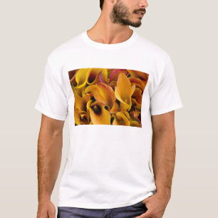 Bright colourful calla lilies at the T-Shirt