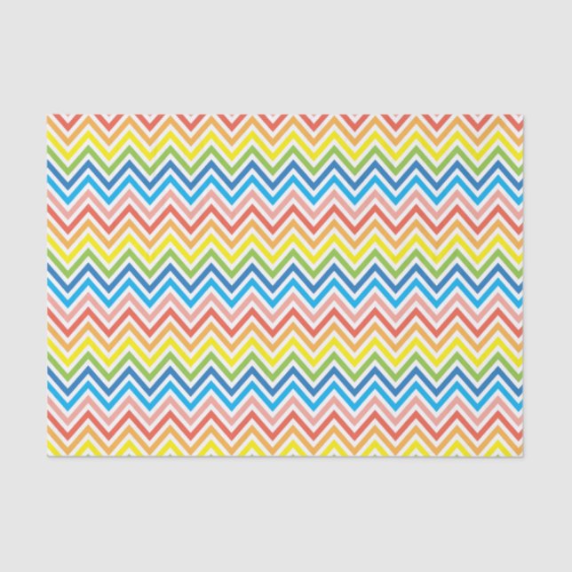 Bright Colourful Chevron Tissue Paper (Front)