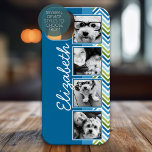 Bright Colourful Chevrons Instagram Photo Collage<br><div class="desc">A great way to display your square photos from your online account.  A fun zig zag stripe design highlights the pics.</div>