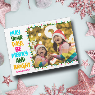 Bright Colourful Christmas Lights Photo Magnet Car