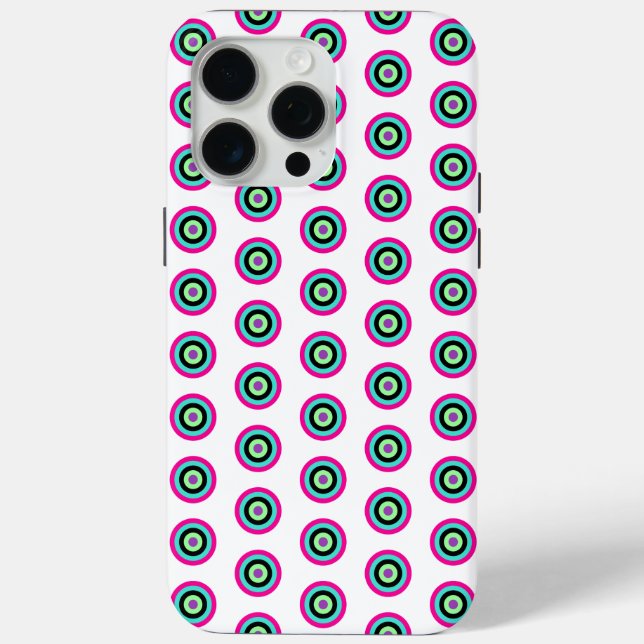 Bright Colourful Circles Case for iPhone 15 Pro Ma (Back)