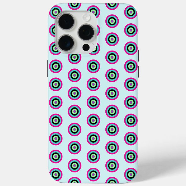 Bright Colourful Circles Case for iPhone 15 Pro Ma (Back)